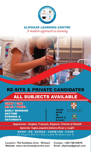 Aliphaxe Learning Centre Kilimani Nairobi- Igcse,8.4.4,As & A Levels